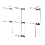 Rak Bola Olahraga Garasi Knape & Vogt John Sterling, kapasitas 7 bola, baja paduan perak, 63-1/8"